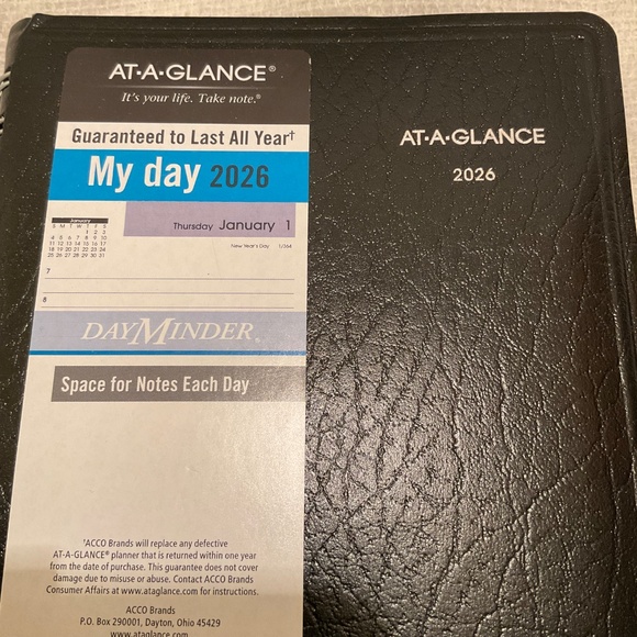 AT-A-GLANCE SK44-00 Jan-Dec 2026 8" x 5" DayMinder Daily Appointment Book New - Picture 2 of 14